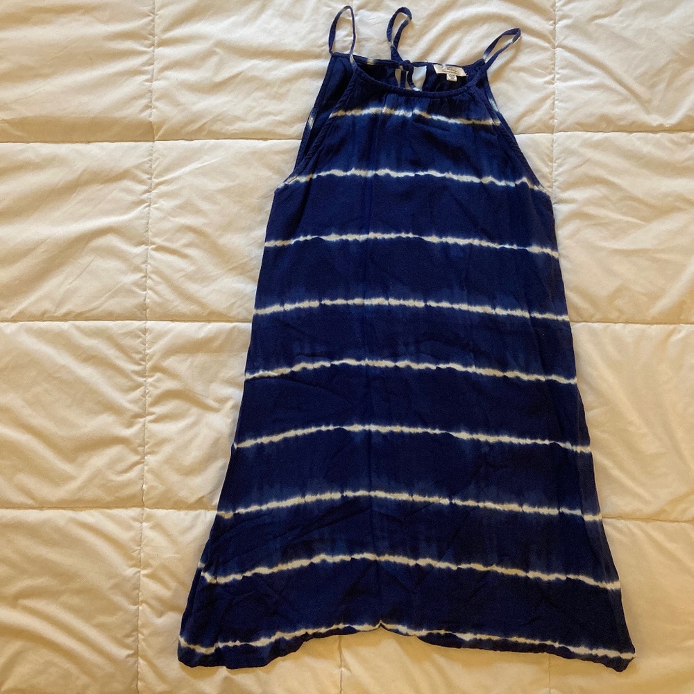 Tie-dye navy dress